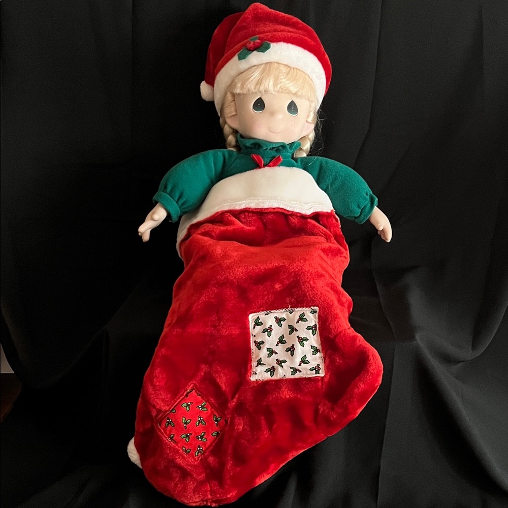 Precious Moments Nikki Holiday Doll in Red and Green